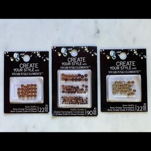 Swarovski | 3 Pack HotFix Crystals in Colorado Topaz Smoked Topaz & Jonquil